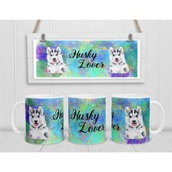 husky mug, husky coffee/ tea cup, husky lover gifts, handmade in the uk