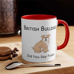 funny british bulldog coffee mug, gift for bulldog owner, dog sitter, dog walker, british bulldog dad, mom