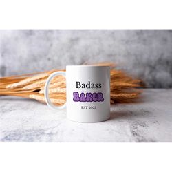 personalized baking mug, custom baker mug, personalized baking lover gift, gift for mom, queen of bakes, worlds best bak