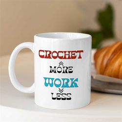 knitter mug for her, funny crochet mug for mum, funny knitting gift, knitting coffee mug, nana gift idea, birthday, croc