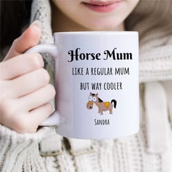custom riding gift for mom, personalized riding instructor present, customizable horseback riding girl mug, riding quote