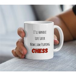 chess enthusiast cup, chess player mug, gift for chess nerd, husband gift, chess birthday gift, chess coffee mug, annive