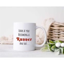 endurance running cup, crosscountry running mug, mug for newbies, jogging birthday present, ultrarunner gift idea for hi