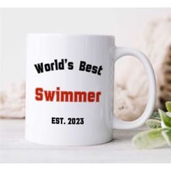 personalized mug for swimming instructor, custom gift for swim coach, customizable swimming group gift,personal birthday