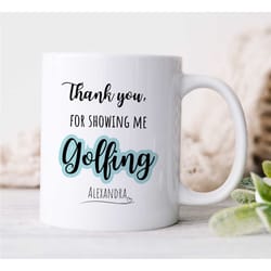 personalized mug for golfer, custom golf gift for dad, customizable golf gift for grandad, anniversary present, birthday
