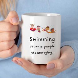 swim friendship mug, sea swim gift idea, mug for an awesome swim coach, swim instructor, birthday gift for swim trainer,