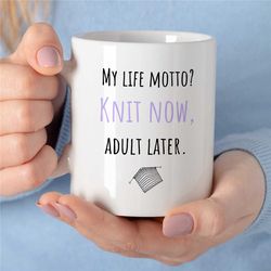 knitting lover mug, funny crocheter mug, knitting mom gift, crochet coffee mug, birthday gift for grandma, unique best f