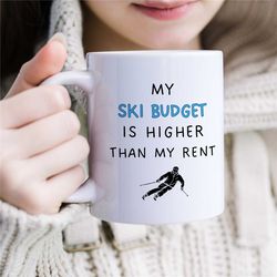 funny ski mug, ski cup gift for men, apres ski mug, ski winter mug, skiing dad, skiing present, birthday present, annive