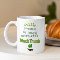 customizable garden coffee cup, personalized mug for gardeners, custom garden mug, perfect birthday present for plant lo