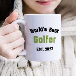 customized golfer coffee mug, custom golf mug, personalized golf gift, gift for dad grandad, gift for boyfriend, unique