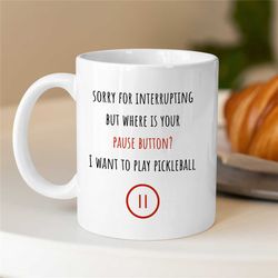 birthday present for tennis playercute pickleball gift, perfect present for pickleball mom, gift for grandad, winner mug