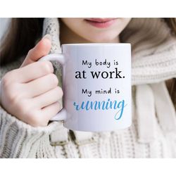 crosscountry running mug, mug for newbies, endurance running cup, jogging birthday present, ultrarunner gift idea for hi