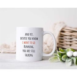 funny running cup, perfect jogger gift, jogging mug, running coach gift, present for trainers, running partner gift idea