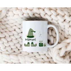 personalized ceramic mug for kids - unique ceramic new year gifts -colorful christmas mugs -fun holiday coffee cup -chil