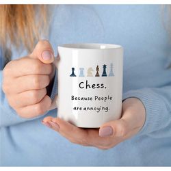 chess womens gift, chess mug for her, chess lover mug, mother's day, chess coach gift, chess players cup, board game, ch