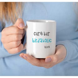 personalized birdwatching mug, custom bird watchers mug, customizable cup for twitcher, birder gift, ornithologist, uniq