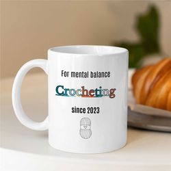 custom knitting gift idea for nana, personalized crochet mom mug, customizable knitting cup, gift for crafter, unique gi