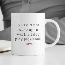 perfect present for pickleball mom, cute pickleball gift, gift for grandad, winner mug, birthday present for tennis play