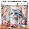 Cat Flowers Tumbler Wrap Sublimation PNG 0