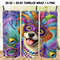 Mardi Grass Dog Tumbler Wrap 20oz PNG 0