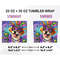 Mardi Grass Dog Tumbler Wrap 20oz PNG 1