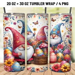 gnome easter tumbler wrap 20oz png