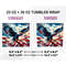 Patriotic Eagle Tumbler Wrap 4th Of July PNG 1