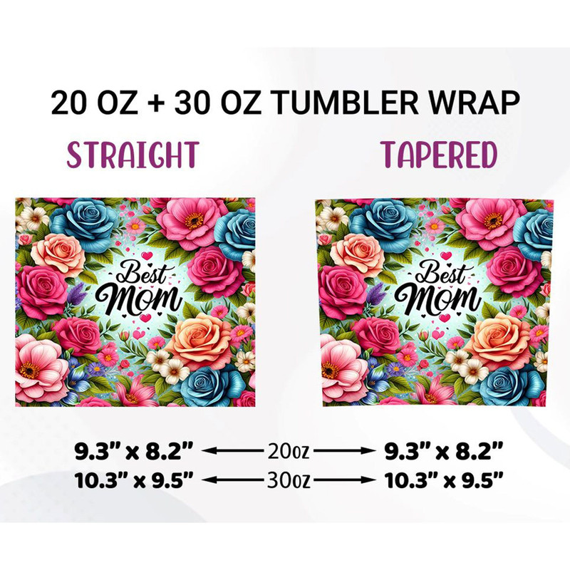 Best Mom Mothers Day Tumbler Sublimation PNG 1