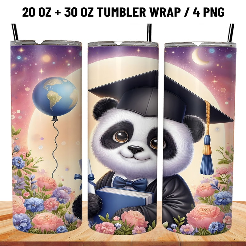 Graduation Skinny Tumbler Wrap Sublimation PNG 0