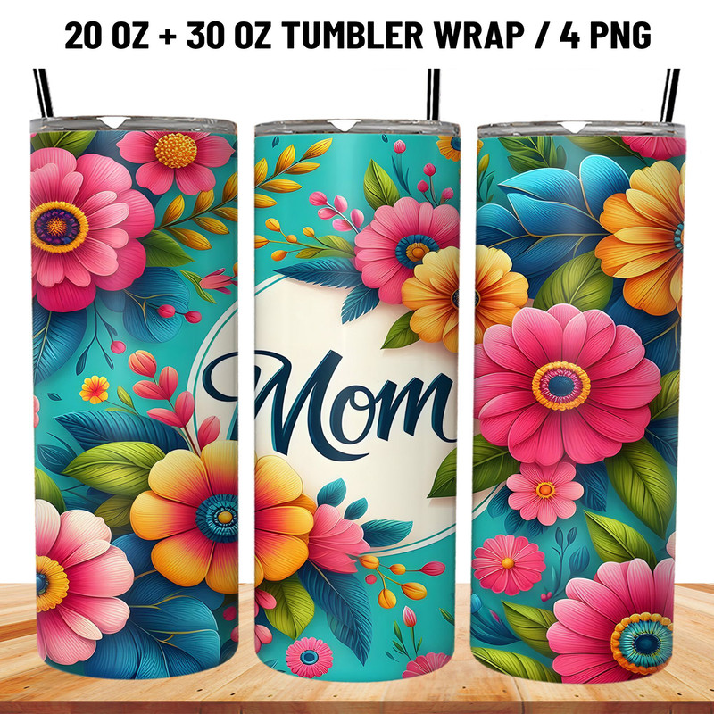 Mom Mothers Day Tumbler Wrap Sublimation PNG 0