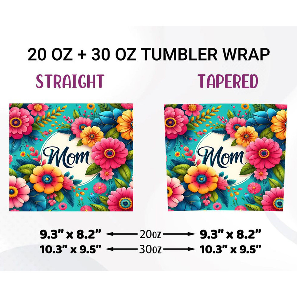Mom Mothers Day Tumbler Wrap Sublimation PNG 1
