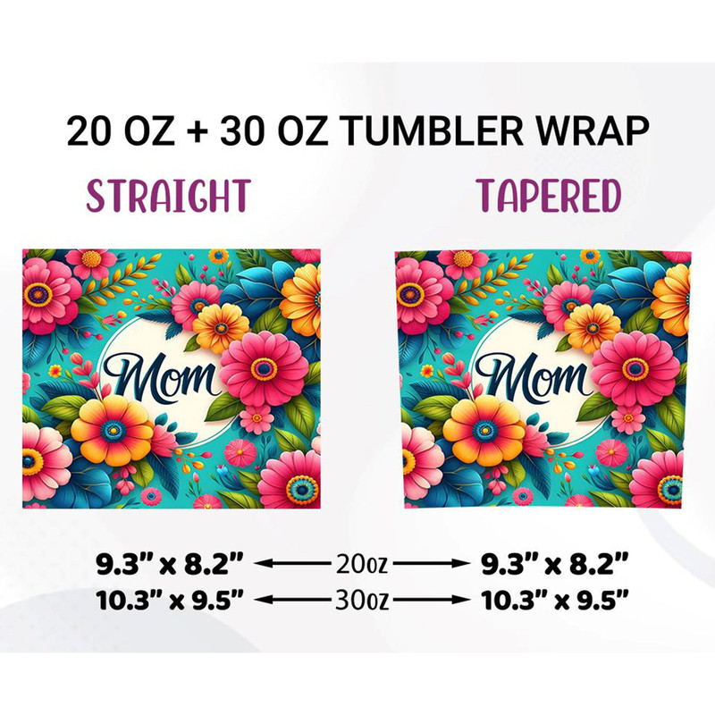 Mom Mothers Day Tumbler Wrap Sublimation PNG 1