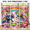 Rainbow Axolotl Tumbler Wrap 20oz PNG Sublimation 0
