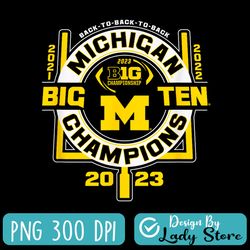michigan wolverines big ten champs 2023 football 2021-2023 png