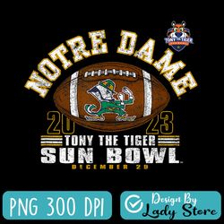 notre dame fighting irish sun bowl 2023 football vintage png