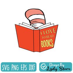i love to read books t-svg  svg, silhouette cut file, instant download
