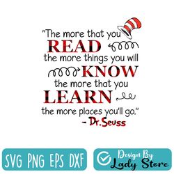 the more you read, the more you will know svg, instant download