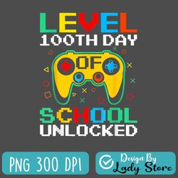 level 100 days of school unlocked gamer video games boys png