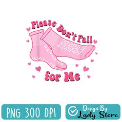 dont fall for me valentines day non slip socks nurse pct cna png