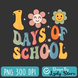happy 100th day of school groovy png, 100 days smarter kids png, back to school png