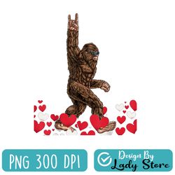 valentines day png, funny hearts sasquatch love png, heart valentines day png
