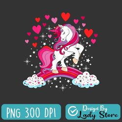 unicorn valentines day png, toddler girl love heart rainbow png, cute unicorn valentines png