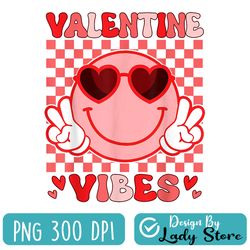 groovy valentine vibes png, happy valentines day png, smile face heart valentines day png