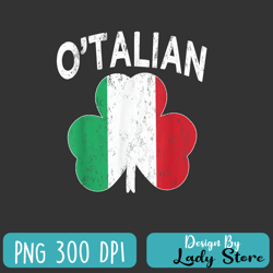 o'talian italian funny st patrick's day italia shamrock flag png
