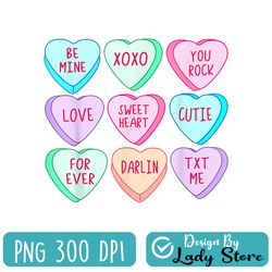 candy sweet hearts love valentines day png, conversation hearts png, funny hearts png