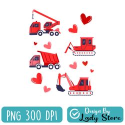 valentines day construction trucks funny boys kids toddler png