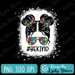 be kind messy bun girls kids autism awareness kindness month