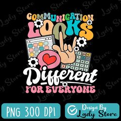 communication looks different for everyone png, autism awareness png, communication looks different png