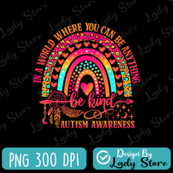 autism awareness png, be kind leopard rainbow choose kindness png, in a world where you can be anything be kind png