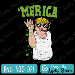 merica trump bae smoking weed cannabis funny 420 stoner gift png